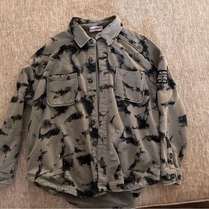 Grey and black super soft burn bootcamp button up